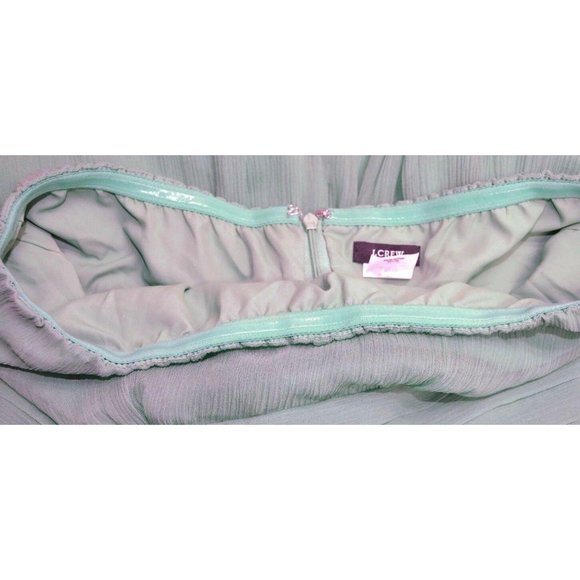 J Crew Emerald Green 100% Silk Strapless Dress - Picture 7 of 8